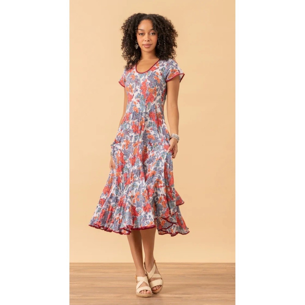 Trade Cloth Passementine Santa Fe Dress. Floral. Boho. M